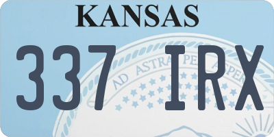 KS license plate 337IRX