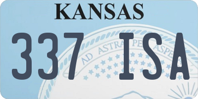 KS license plate 337ISA