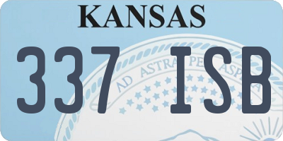 KS license plate 337ISB