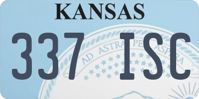 KS license plate 337ISC