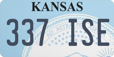 KS license plate 337ISE