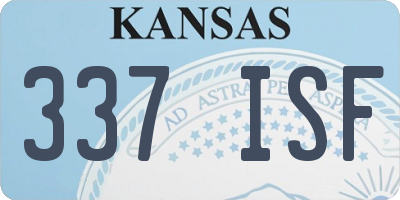 KS license plate 337ISF