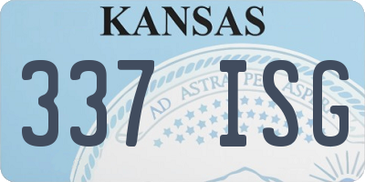 KS license plate 337ISG