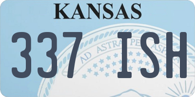 KS license plate 337ISH