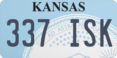 KS license plate 337ISK