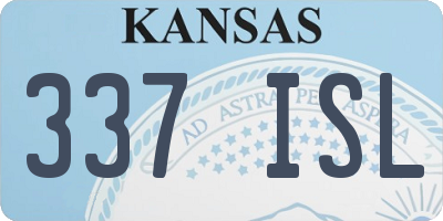 KS license plate 337ISL