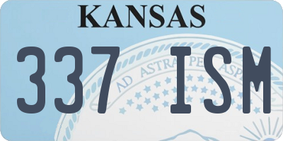 KS license plate 337ISM