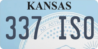 KS license plate 337ISO