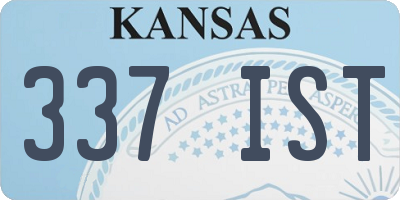 KS license plate 337IST