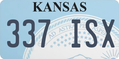 KS license plate 337ISX