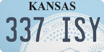 KS license plate 337ISY