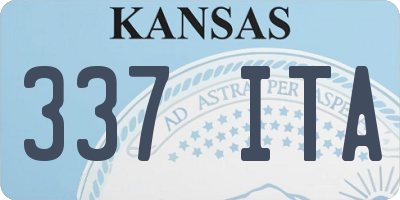 KS license plate 337ITA