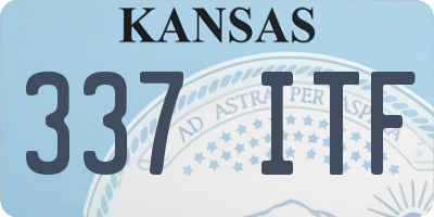 KS license plate 337ITF