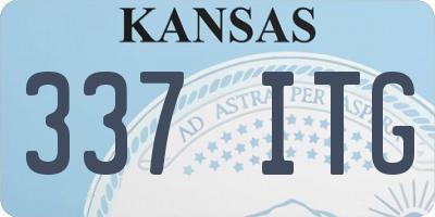KS license plate 337ITG
