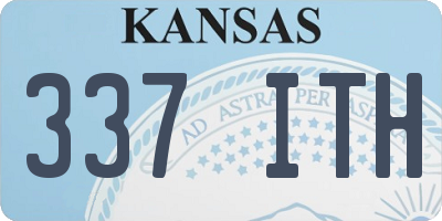 KS license plate 337ITH