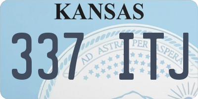 KS license plate 337ITJ