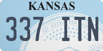 KS license plate 337ITN