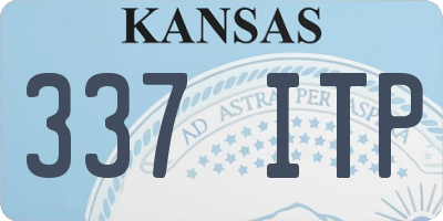 KS license plate 337ITP