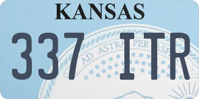 KS license plate 337ITR