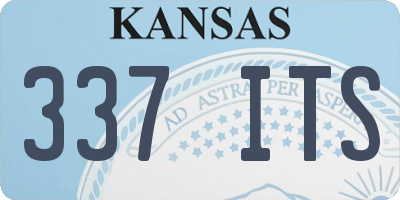 KS license plate 337ITS