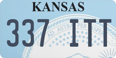 KS license plate 337ITT