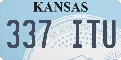 KS license plate 337ITU
