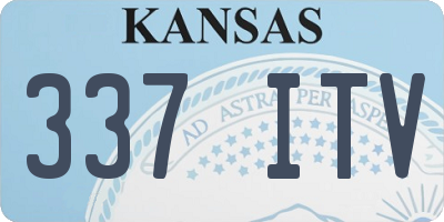 KS license plate 337ITV