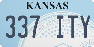 KS license plate 337ITY
