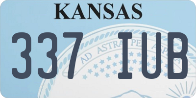 KS license plate 337IUB