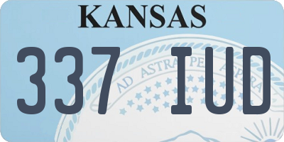 KS license plate 337IUD