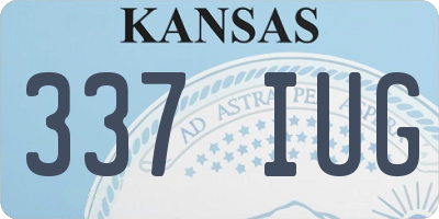 KS license plate 337IUG