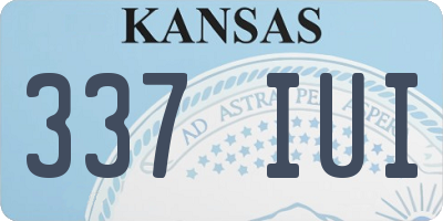 KS license plate 337IUI