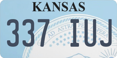 KS license plate 337IUJ