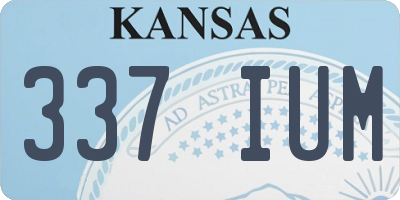 KS license plate 337IUM