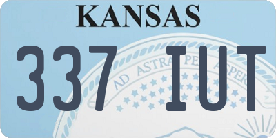 KS license plate 337IUT