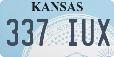 KS license plate 337IUX