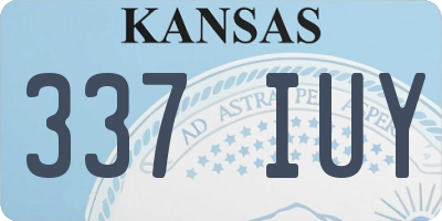 KS license plate 337IUY
