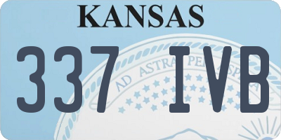 KS license plate 337IVB