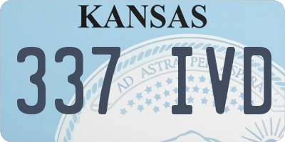 KS license plate 337IVD