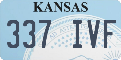 KS license plate 337IVF