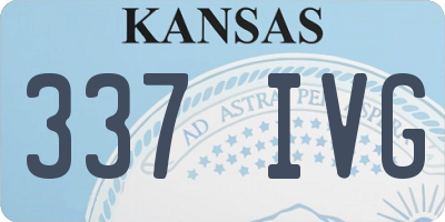 KS license plate 337IVG