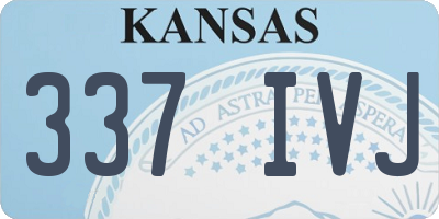 KS license plate 337IVJ