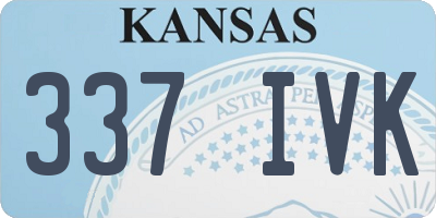 KS license plate 337IVK