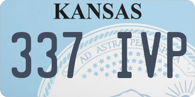 KS license plate 337IVP