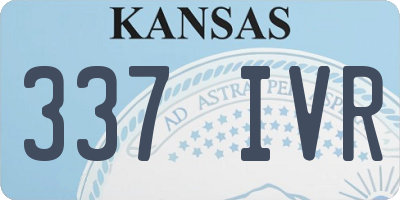 KS license plate 337IVR