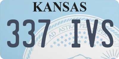 KS license plate 337IVS