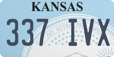 KS license plate 337IVX