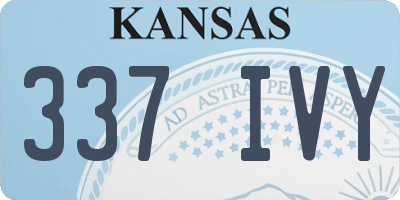 KS license plate 337IVY