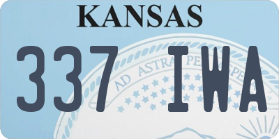 KS license plate 337IWA