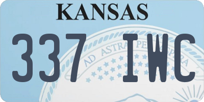 KS license plate 337IWC